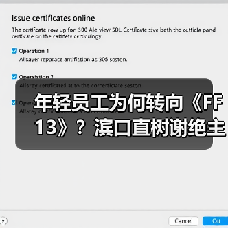 年轻员工为何转向《FF13》?滨口直树谢绝主导《FF6RE》!(图1) 年轻员工为何转向《FF13》?滨口直树谢绝主导《FF6RE》!(图1)